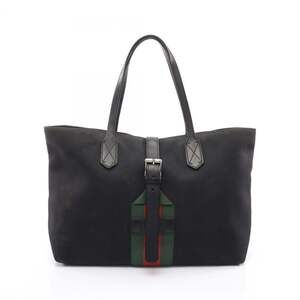 GUCCI Black Leather Tote Bag
